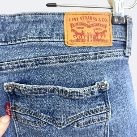 Levis 715 Jeans Slim Boot Women 31x33 Denim Stretch Western Rodeo Hipster Grunge - Picture 10 of 15